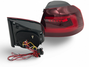 Rückleuchten komplett Schwarz dynamisch LED passt für VW GOLF 6 mit Halogen