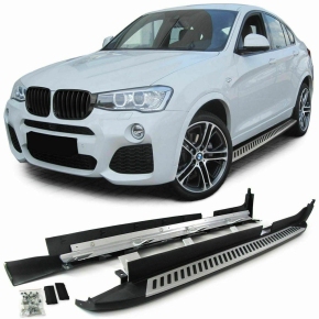 Trittbretter Seitenstufen Schweller + Schrauben passt für BMW X4 F26 ab 14-18