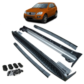 Trittbretter Seitenstufen Schweller Schwarz passt für Mercedes ML (W164) 05-11