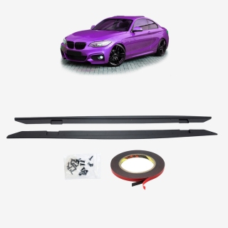 SET Sport Seitenschwelleransätze schwarz matt für BMW 2er (F22,23) ab 13-21