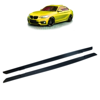 Set Sport Seitenschweller Leisten Schwarz matt für BMW 2er F22 F23 ab 13 M-Paket