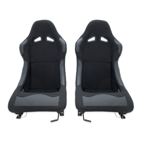 Rennsitz Schalensitz Sportsitz schwarz Stoff + Schieber für Auto Boot SIM Racing