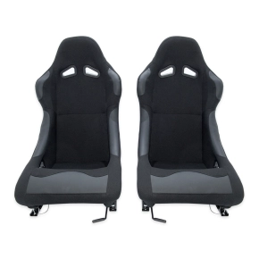 Rennsitz Schalensitz Sportsitz schwarz Stoff + Schieber...