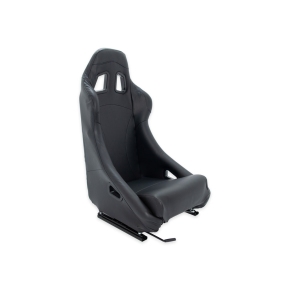 Schalensitz Sportsitz schwarz Kunstleder + Schieber für Auto Boot SIM Racing NEU