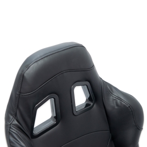 Schalensitz Sportsitz schwarz Kunstleder + Schieber für Auto Boot SIM Racing NEU