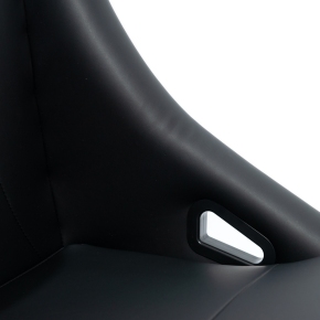 Schalensitz Sportsitz schwarz Kunstleder + Schieber für Auto Boot SIM Racing NEU