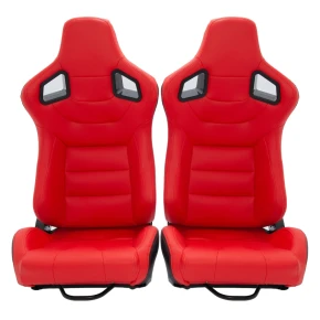 Schalensitz Sportsitz Rot Kunstleder + Schieber für...