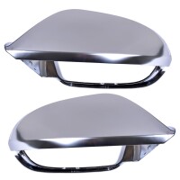 Sport Spiegelkappen Silber Alu matt für Audi A6 C7 ab 2
