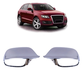Spiegelkappen Silber Alu matt Audi Q5 8R, Q7 4L ohne Totwinkel LED ab 2006-2017
