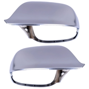 Spiegelkappen Silber Alu matt Audi Q5 8R, Q7 4L ohne Totwinkel LED ab 2006-2017