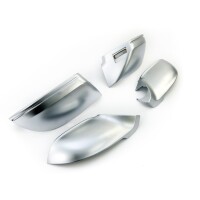 Sport Spiegelkappen Silber Alu matt für Audi A7 4G ab 2