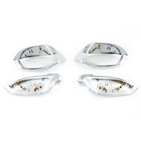 Sport Spiegelkappen Silber Alu matt für Audi A7 4G ab 2