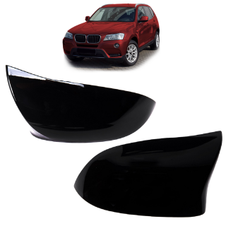 Set Spiegelkappen schwarz glanz BMW X3 (F25),X4 (F26),X5 (F15),X6 (F16) ab 10-19