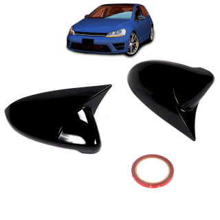  Set Spiegelkappen schwarz glanz VW Golf VII 7 ab 2012-2020