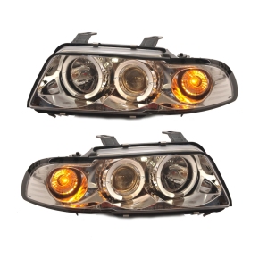 Halogen-Scheinwerfer Chrom Klarglas SET für Audi A4 B5 (8D) ab 1994-1999-2010