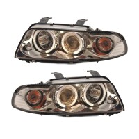 Halogen-Scheinwerfer Chrom Klarglas SET für Audi A4 B5 