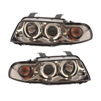 Halogen-Scheinwerfer Chrom Klarglas SET für Audi A4 B5 
