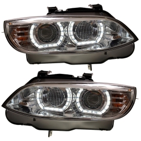 Xenon-Scheinwerfer Chrom Klarglas SET passt für BMW 3er E92 E93 ab 2006-2010