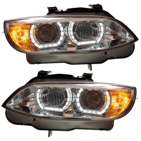 Xenon-Scheinwerfer Chrom Klarglas SET passt für BMW 3er E92 E93 ab 2006-2010