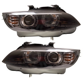 Xenon-Scheinwerfer Schwarz Klarglas SET passt für BMW 3er E92 E93 ab 2006-2010