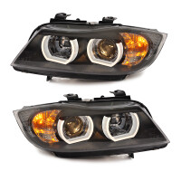 Scheinwerfer SET Schwarz LED Angel Eyes  gallery