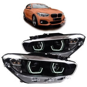 Voll LED-Scheinwerfer Schwarz passt für BMW 1er F20,...