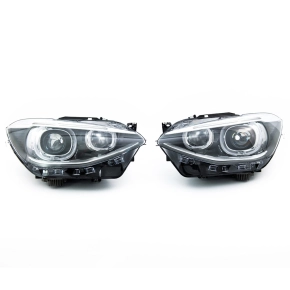 Design Scheinwerfer Schwarz + LED-Angel Eyes passt...