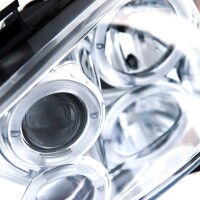 Halogen Design Scheinwerfer SET Chrom für Renault Megan