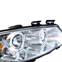 Halogen Design Scheinwerfer SET Chrom für Renault Megan