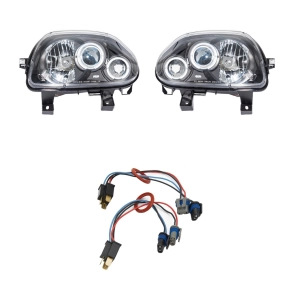 Design Scheinwerfer SET Schwarz passt für Renault...