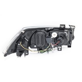 Halogen Design Scheinwerfer SET Schwarz + LED für Renault Megane II ab 2002-2009