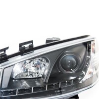 Halogen Design Scheinwerfer SET Schwarz + LED für Renau