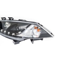 Halogen Design Scheinwerfer SET Schwarz + LED für Renau