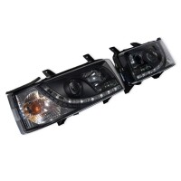 Design Halogen Scheinwerfer SET Schwarz für VW Transpor