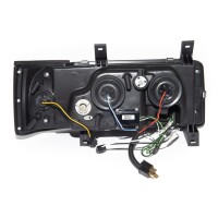 Design Halogen Scheinwerfer SET Schwarz für VW Transpor