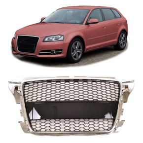 Kühlergrill Waben Grill Schwarz Chrom passt für...