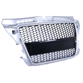 Kühlergrill Waben Grill Schwarz Silber passt für Audi A3 8P Facelift ab 08-13 RS