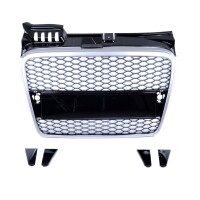 Kühlergrill Wabengrill Chrom Schwarz glanz für Aud