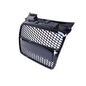  Kühler- Wabengrill komplett Schwarz glanz für Audi A4 B7 Limo / Avant ab 04-08