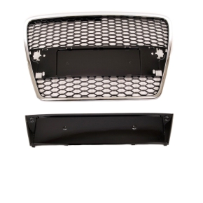 Kühlergrill Waben Grill Schwarz Chrompasst für Audi A6 C6 Vorfacelift ab 04-08