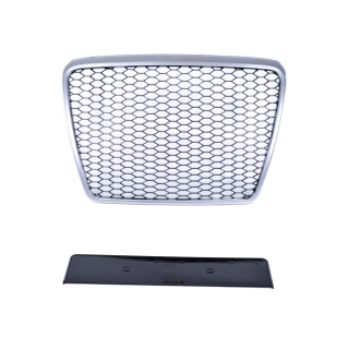 Kühler- Wabengrill Silber matt Schwarz glanz für Audi A6 C6 4F Facelift ab 08-11