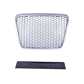 Kühler- Wabengrill Silber matt Schwarz glanz...