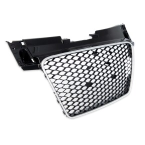 Kühlergrill Waben Grill Schwarz glanz Silber passt für Audi TT (8J) ab 2006-2014