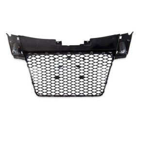 Kühlergrill Waben Grill Schwarz glanz Silber passt für Audi TT (8J) ab 2006-2014