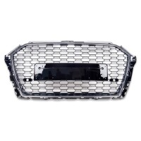  Kühlergrill Waben Grill Schwarz Chrom passt fürAu