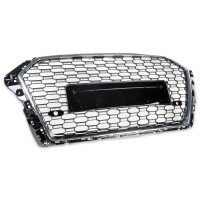  Kühlergrill Waben Grill Schwarz Chrom passt fürAu