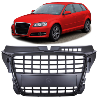 Kühlergrill Waben Grill Schwarz passt fürAudi A3 8P Facelift ab 2008-2013