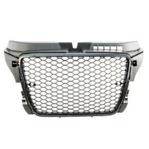  Kühlergrill Waben Grill Schwarz glanz + passt für Audi A3 8P Facelift ab 08-13