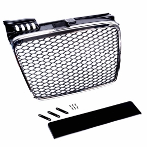 Kühlergrill Waben Grill Schwarz Chrom passt für Audi A4 B7 (8E) ab 04-08