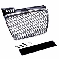 Kühlergrill Waben Grill Schwarz Chrom passt für Au